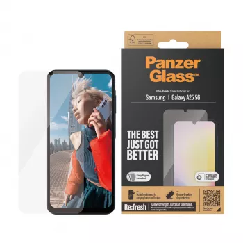PanzerGlass® ekrano apsauga Samsung Galaxy A25 5G | Ultra-Wide Fit su EasyAligner
