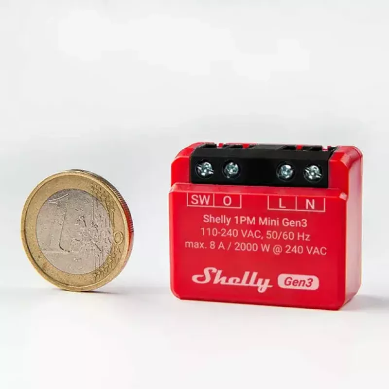 Išmanusis jungiklis Shelly 1PM Mini Gen3 1 kanalo belaidis 110-240V