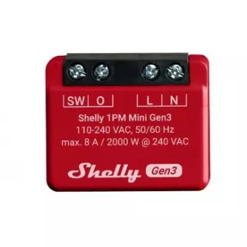 Išmanusis jungiklis Shelly 1PM Mini Gen3 1 kanalo belaidis 110-240V
