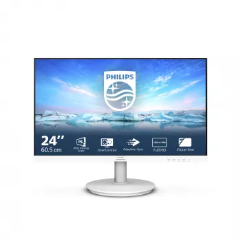 Philips V Line 241V8AW/00 kompiuterio monitorius 60,5 cm (23,8 colio) 1920 x 1080 pikselių Full HD LCD baltas