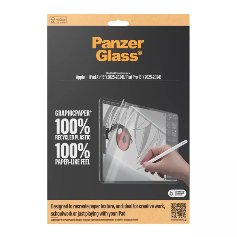 PanzerGlass ® GraphicPaper® Ekrano apsauga iPad Air 13'' (2024-2026) | iPad Pro 13'' (2024-2025) | Ultra-Wide Fit