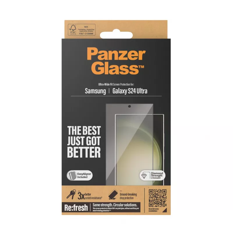 PanzerGlass® Ekrano apsauga Samsung Galaxy S24 Ultra | Ultra-Wide Fit su EasyAligner