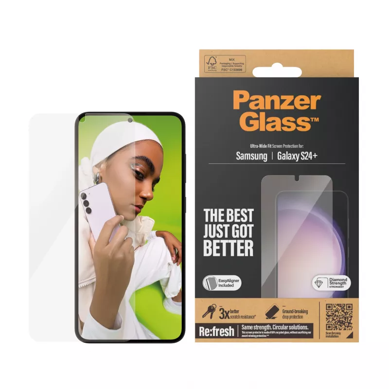 PanzerGlass® Ekrano apsauga Samsung Galaxy S24+ | Ultra-Wide Fit su EasyAligner