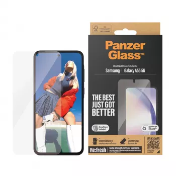 PanzerGlass® ekrano apsauga Samsung Galaxy A55 5G | Ultra-Wide Fit su EasyAligner