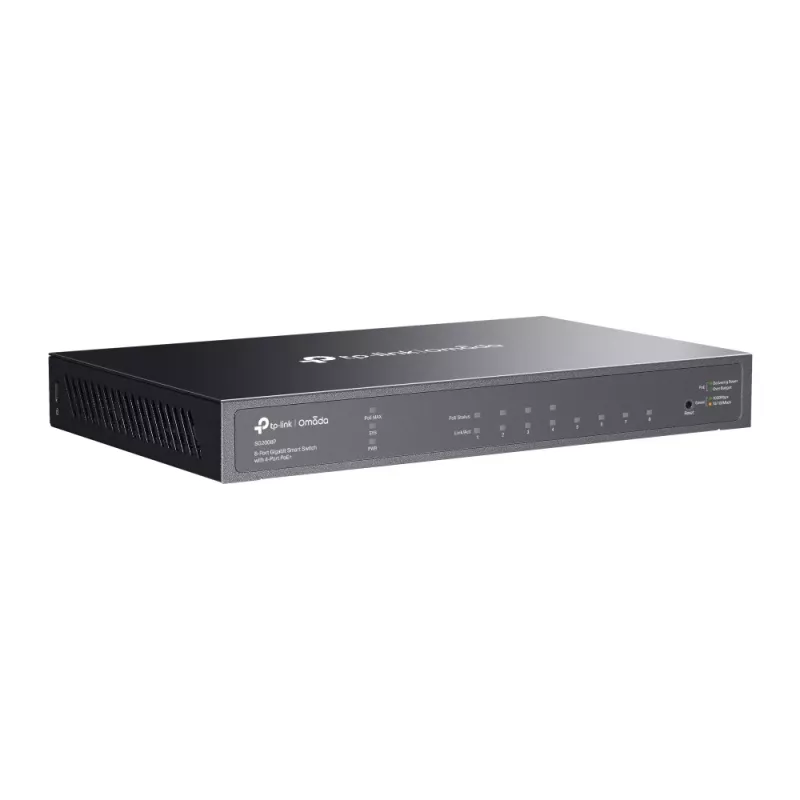 TP-Link Omada 8 prievadų Gigabit valdomas jungiklis su 4 PoE+ prievadais, L2/L2+