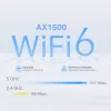 TP-Link 4G+ AX1500 viso namo „Mesh“ WiFi 6 šliuzas, baltas, vidinis, „Mesh“ maršrutizatorius, 190 m², dvejų juostų (2,4 GHz / 5 GHz), „Wi-Fi 6“ (802.11ax)