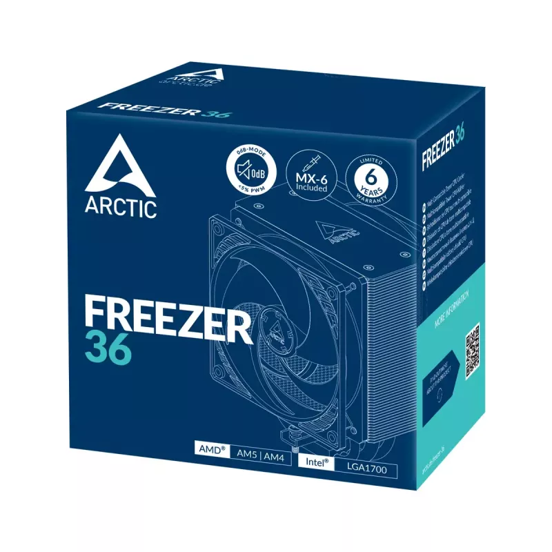 ARCTIC Freezer 36 kelių lizdų bokštinis CPU aušintuvas