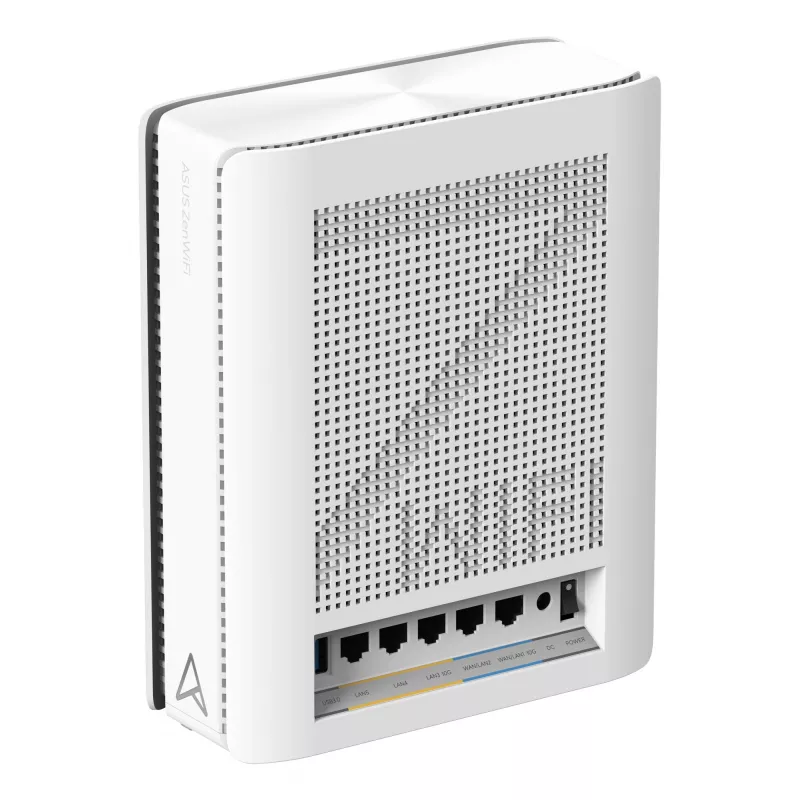 ASUS ZenWiFi BQ16 belaidis maršrutizatorius (triju juostų: 2,4 GHz / 5 GHz / 6 GHz) Wi-Fi 7 (802.11be) baltas, 3 vidinės antenos