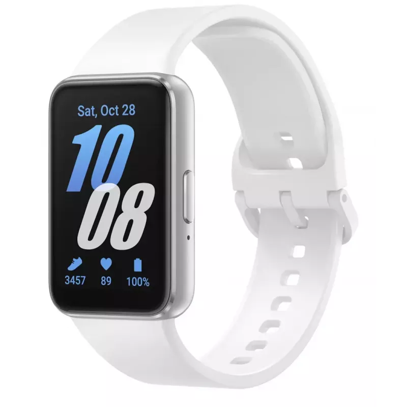 Samsung Galaxy Fit3 4,06 cm (1,6 colio) AMOLED 40 mm Skaitmeninis 256 x 402 pikseliai Liečiamas ekranas Sidabrinis