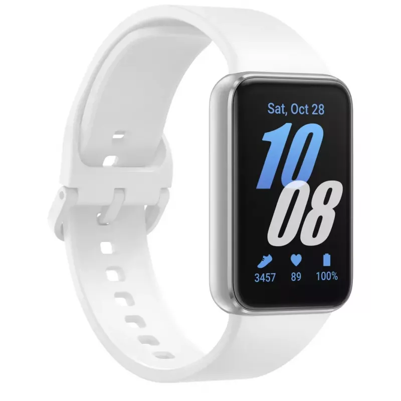 Samsung Galaxy Fit3 4,06 cm (1,6 colio) AMOLED 40 mm Skaitmeninis 256 x 402 pikseliai Liečiamas ekranas Sidabrinis