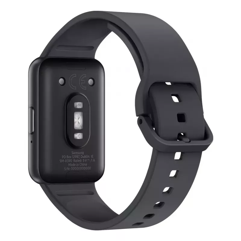 Išmanusis laikrodis Samsung Galaxy Fit3 – stačiakampis aliumininis korpusas 40 mm, 1,6 colio AMOLED, širdies ritmas, barometras, 5 ATM, Bluetooth 5.3, 208 mAh
