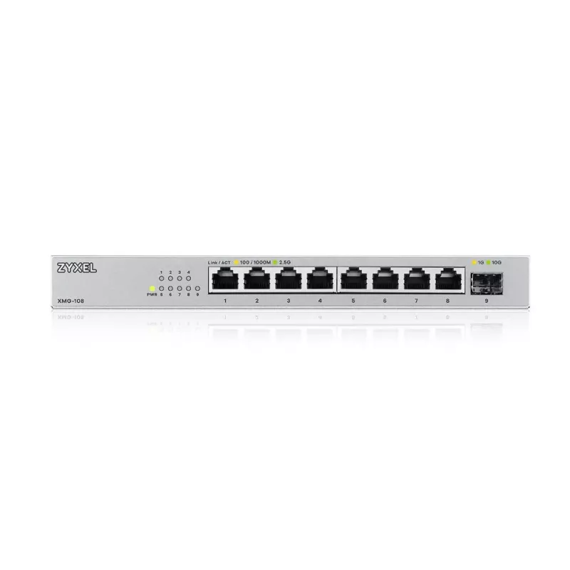 Zyxel XMG-108 nevaldomas 2,5G Ethernet (100/1000/2500) sidabrinis