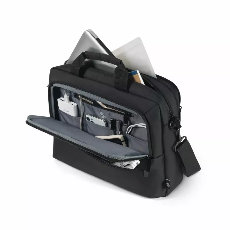 DICOTA Eco Top Traveller Core kuprinė nešiojamam kompiuteriui 15-17.3 col. – juoda / 300d 100% perdirbtas PET poliesteris