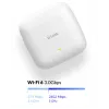 D-Link AX3000 Wi-Fi 6 dviejų juostų PoE prieigos taškas, 2,4 GHz, 5 GHz, 3000 Mbit/s, SNMP, SNMPv2, SNMPv3, WEP, WPA, WPA2, WPA3, 10/100/1000/2500 Mbit/s
