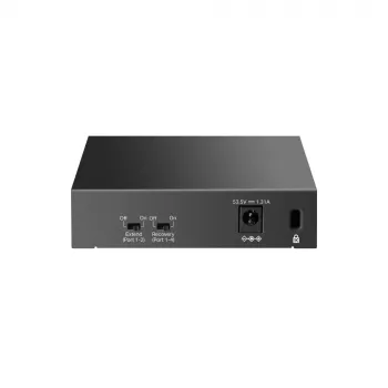TP-LINK LiteWave 5 prievadų Gigabit darbalaukio jungiklis su 4 PoE+ prievadais (5x Gigabit, 4 PoE+, 65W PoE biudžetas)