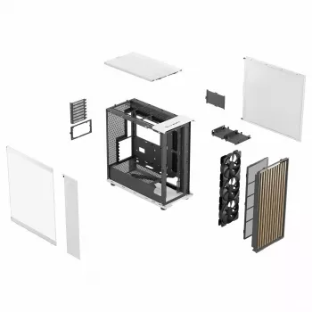 Kompiuterio korpusas Fractal Design FD-C-NOR1X-04 Midi Tower Baltas