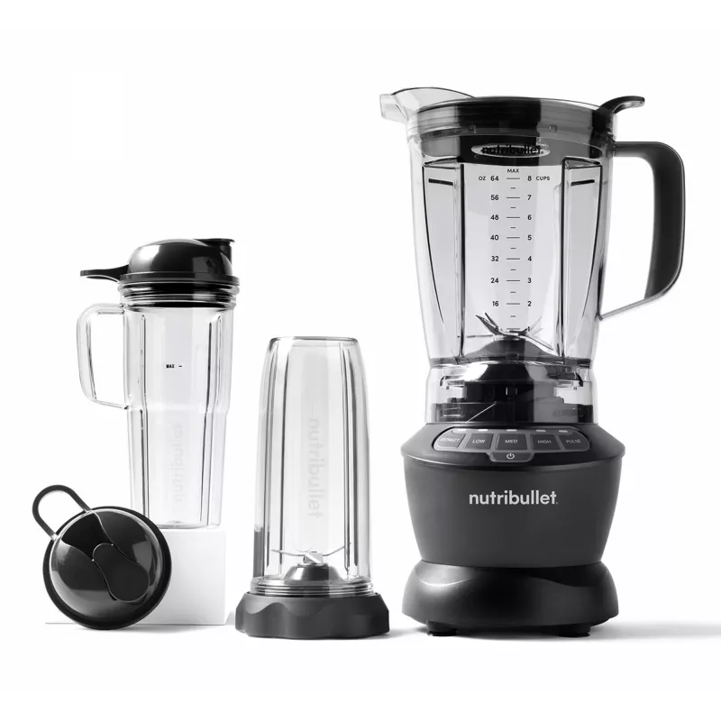 Stalinis blenderis NUTRIBULLET NBF500DG – 1,9 L dubuo, 1200 W, ledo smulkinimas, sidabrinis