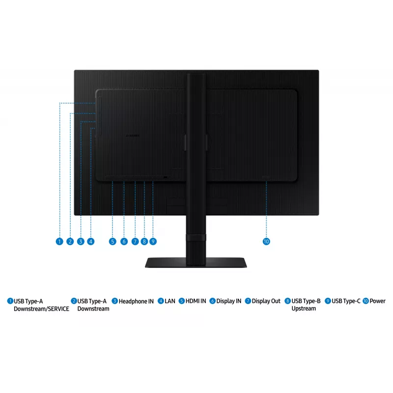 Monitorius Samsung S60UD LS24D600UAUXEN 24 colių Quad HD IPS USB-C PD 90W