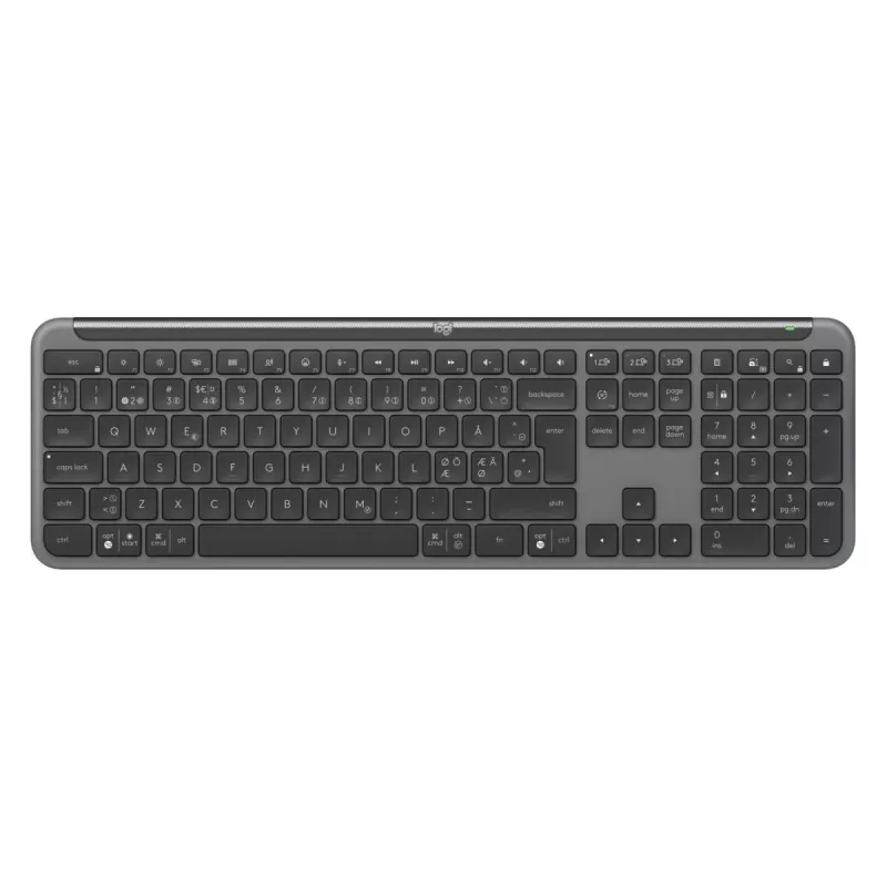 LOGITECH Signature Slim Combo Mk950 - Belaidis klaviatūros ir pelės rinkinys - Grafitas - Qwerty Danų/ Norvegų/ Švedų/ Suomių