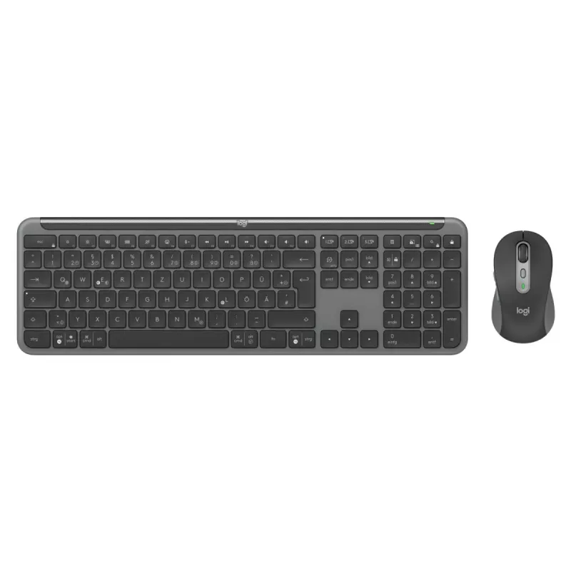 Belaidis klaviatūros ir pelės rinkinys Logitech MK950 Signature for Business QWERTZ vokiškas išdėstymas grafitas