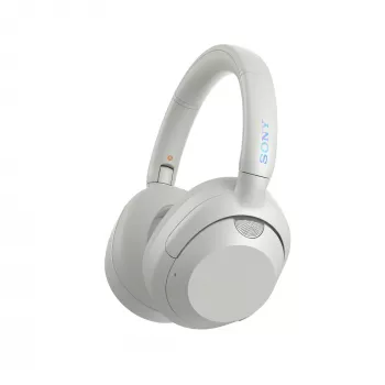 Ausinės Sony WH-ULT WEAR baltos, laidinės ir Bluetooth 5.2, ANC, 50h grojimo (ANC išjungtas), USB-C įkrovimas