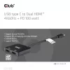 CLUB3D USB-C® Hub į Dual HDMI™ 4K60Hz M/F+PD3.0 100 W