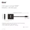 CLUB3D USB-C® Hub į Dual HDMI™ 4K60Hz M/F+PD3.0 100 W