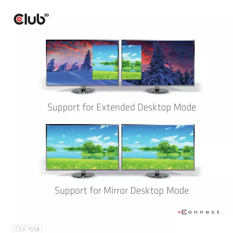 CLUB3D USB-C® Hub į Dual HDMI™ 4K60Hz M/F+PD3.0 100 W