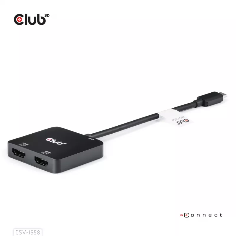 CLUB3D USB-C® Hub į Dual HDMI™ 4K60Hz M/F+PD3.0 100 W