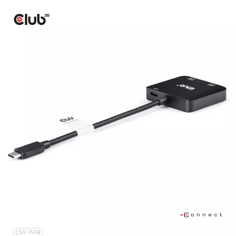 CLUB3D USB-C® Hub į Dual HDMI™ 4K60Hz M/F+PD3.0 100 W
