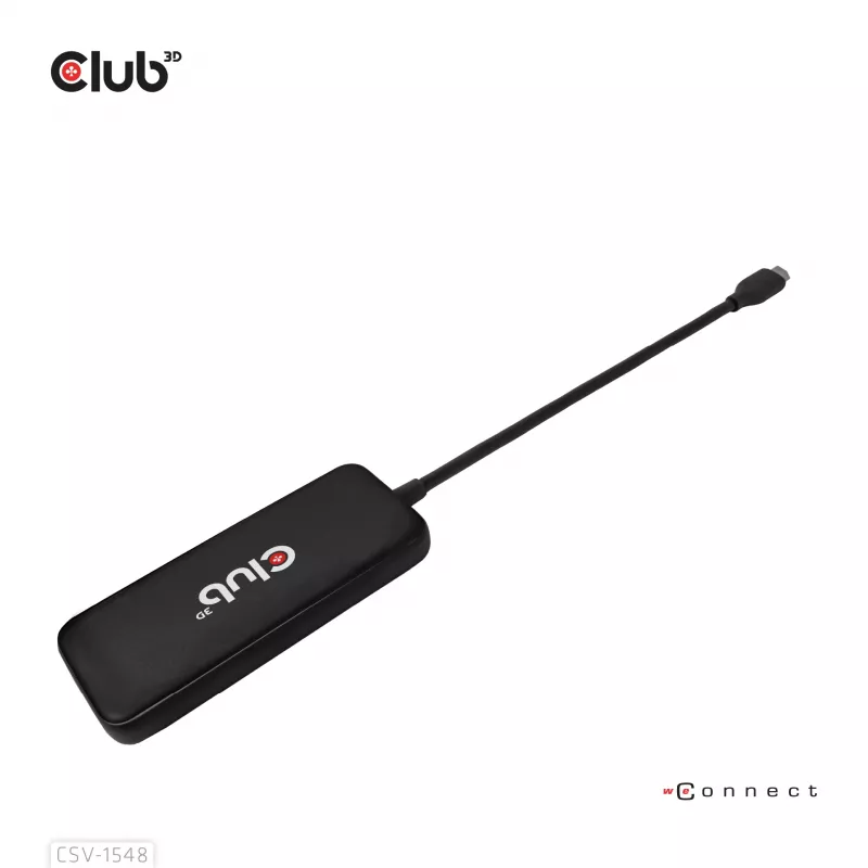 CLUB3D CSV-1548 USB-C 4 prievadų 10G duomenų centras su PD3.0 įkrovimu, juodas