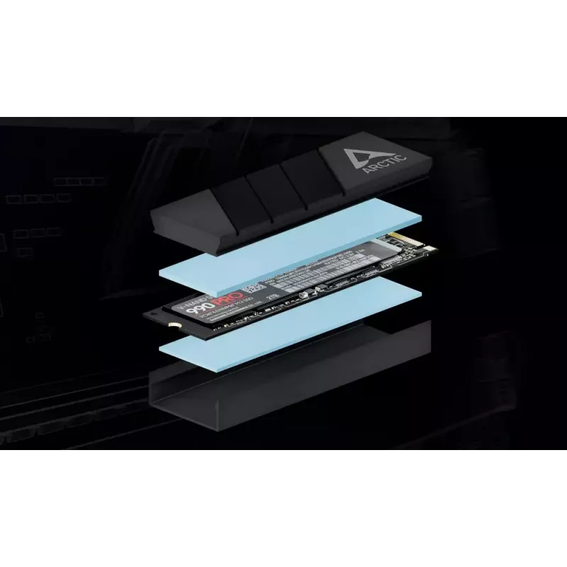 ARCTIC M2 Pro (Juoda) - M.2 SSD aušintuvas
