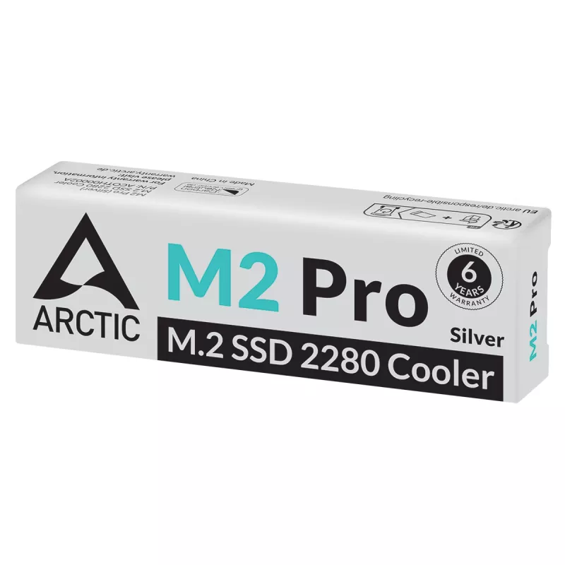 ARCTIC M2 Pro (Sidabrinis) - M.2 SSD aušintuvas, radiatoriaus šilumos šalintuvas