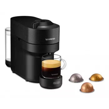 De’Longhi NESPRESSO® Vertuo Pop ENV90.B - Juodasis saldymedis, kapsulinis kavos aparatas, 0,56 l, kavos kapsulės, 1260 W, juoda
