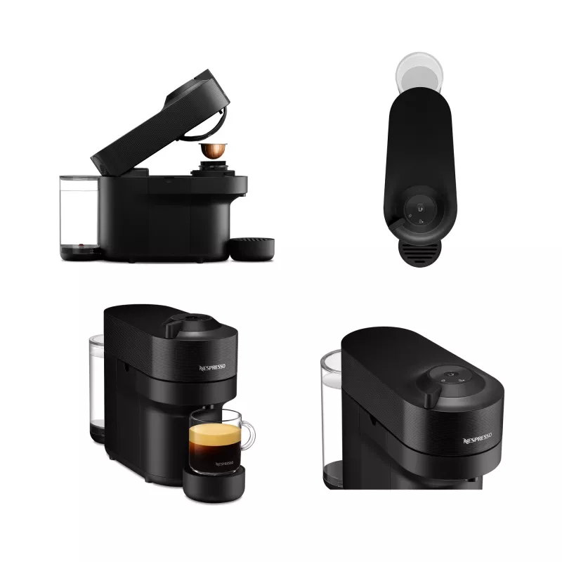 De’Longhi NESPRESSO® Vertuo Pop ENV90.B - Juodasis saldymedis, kapsulinis kavos aparatas, 0,56 l, kavos kapsulės, 1260 W, juoda