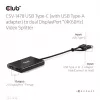 Video skirstytuvas Club 3D CSV-1478 USB Type-C (su USB-A adapteriu) į du DisplayPort 4K60Hz, juodas