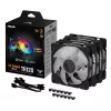 ASUS TUF GAMING TR120 ARGB 3IN1 Black 120 mm ventiliatorių rinkinys aušinimui