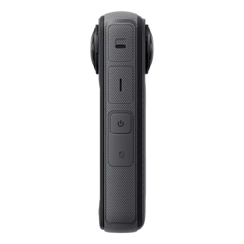 Veiksmo kamera Insta360 X4 — 72 MP, 8K (7680×3840) CMOS, 1/2 colio jutiklis, įmontuotas ekranas, Wi‑Fi, 120 kadrų/s, MicroSD, 602 g, juoda