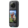 Veiksmo kamera Insta360 X4 — 72 MP, 8K (7680×3840) CMOS, 1/2 colio jutiklis, įmontuotas ekranas, Wi‑Fi, 120 kadrų/s, MicroSD, 602 g, juoda