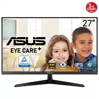 ASUS VY27UQ monitorius 68.6 cm (27 colių) 3840 x 2160 pikselių 4K Ultra HD LCD juodas