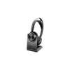 HP Poly Voyager Focus 2 belaidžiai ausinės su triukšmo slopinimu, sertifikuotos Microsoft Teams, USB-C ir USB-C/A adapteris, įkrovimo stovas