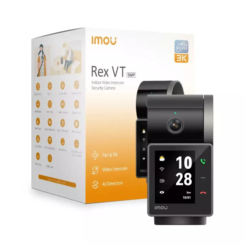 IP stebėjimo kamera IMOU Rex VT Pro – stalinis modelis su 2,4 colio ekranu