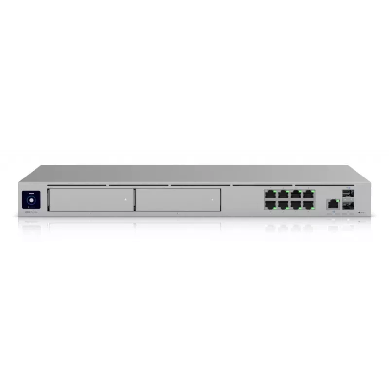 Valdomas jungiklis UBIQUITI UniFi Dream Machine Pro Max, 9 prievadų 2,5G Ethernet, 1U stovas, 2×SFP+, 10G palaikymas, 60W galia