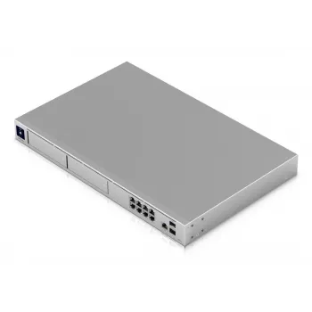 Valdomas jungiklis UBIQUITI UniFi Dream Machine Pro Max, 9 prievadų 2,5G Ethernet, 1U stovas, 2×SFP+, 10G palaikymas, 60W galia