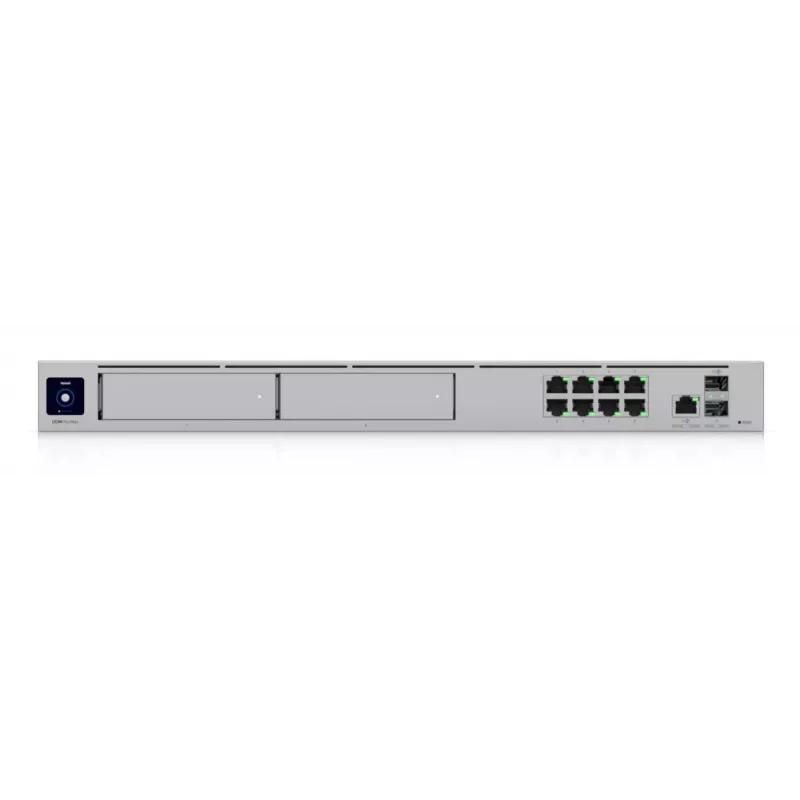 Valdomas jungiklis UBIQUITI UniFi Dream Machine Pro Max, 9 prievadų 2,5G Ethernet, 1U stovas, 2×SFP+, 10G palaikymas, 60W galia