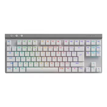 Belaidė klaviatūra Logitech G515 LIGHTSPEED TKL, balta, QWERTY US International