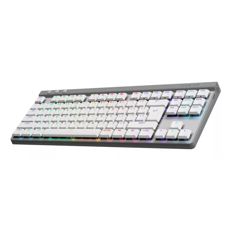 Belaidė klaviatūra Logitech G515 LIGHTSPEED TKL, balta, QWERTY US International