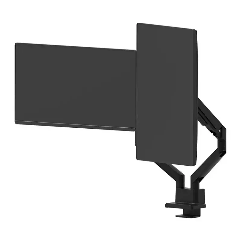 Neomounts DS70-250BL2 NEXT Slim stalo laikiklis dviem monitoriams, spaustuvas/įvorė, 9 kg, 17-32 col.