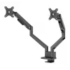 Neomounts DS70-250BL2 NEXT Slim stalo laikiklis dviem monitoriams, spaustuvas/įvorė, 9 kg, 17-32 col.