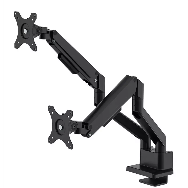 Neomounts DS70-250BL2 NEXT Slim stalo laikiklis dviem monitoriams, spaustuvas/įvorė, 9 kg, 17-32 col.